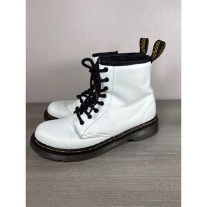 Dr. Martens‎ 1460J White Leather Lace Up/Zip Ankle Boots Men's Size 4 Women's 5
